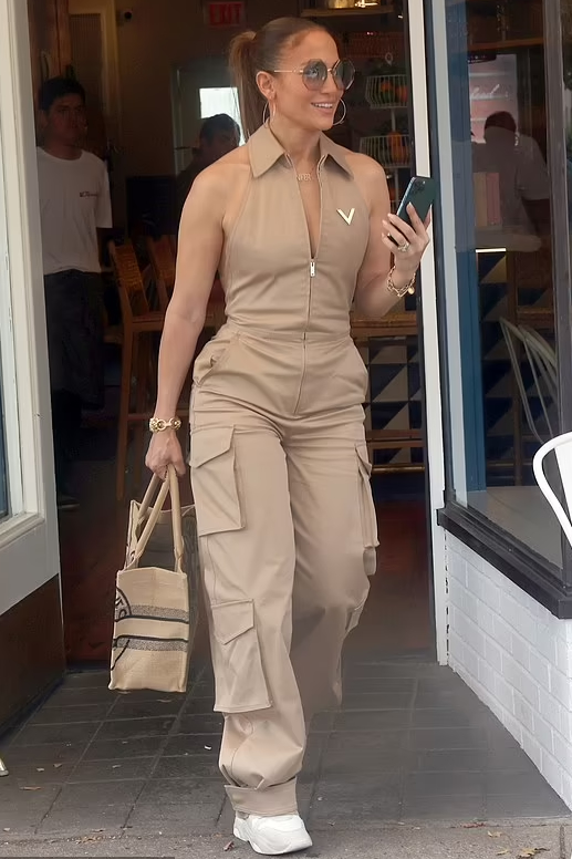 Jennifer Lopez In  Valentino  Jumpsuit  @ The Hamptons July 3, 2023