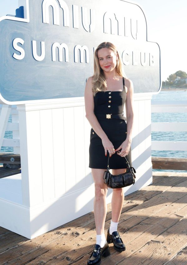 Brie Larson  in Miu Miu  @ Summer Club Beach Party  2023