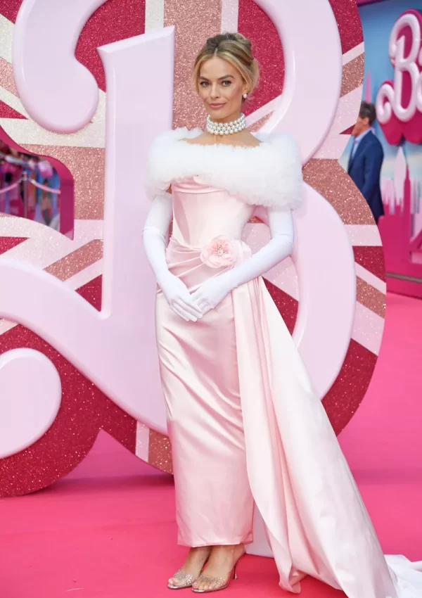 Margot Robbie In Vintage Inspired Gown @  Barbie London Premiere