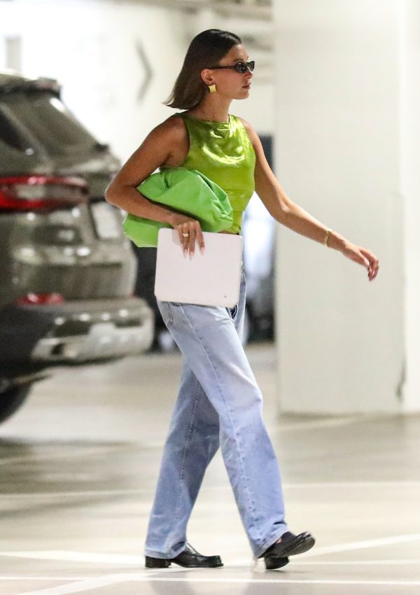 Hailey Bieber wore  Vintage Levis Jeans @  Jean Beverly Hills August 14, 2023