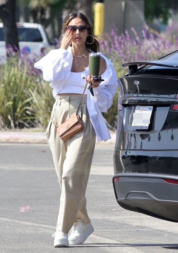Jessica Alba wears    Celine  Sneakers @ Los Angeles October 3, 2023