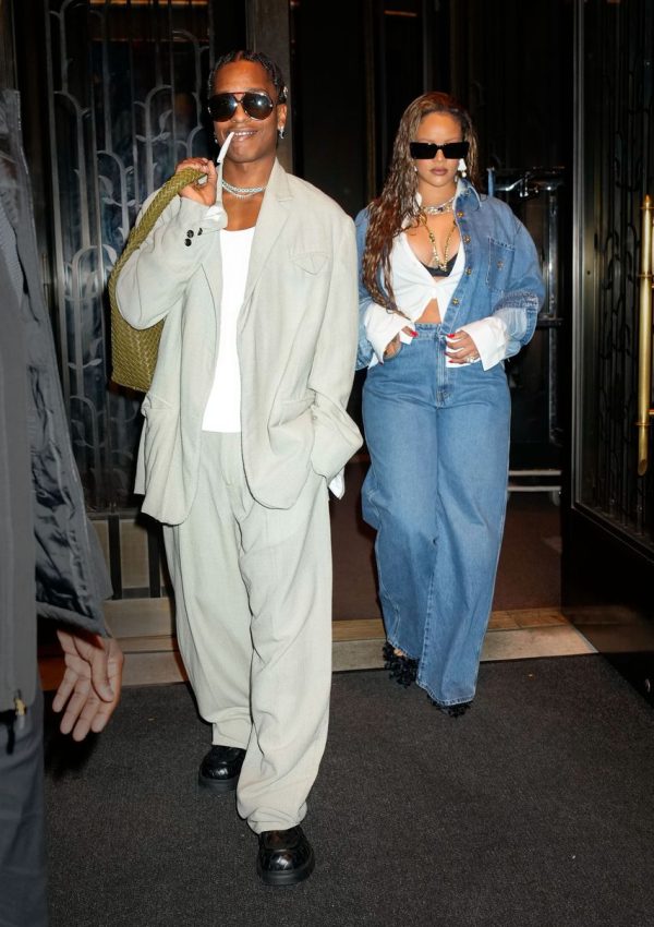 A$AP Rocky wears  full Bottega Veneta out in NYC October 2023