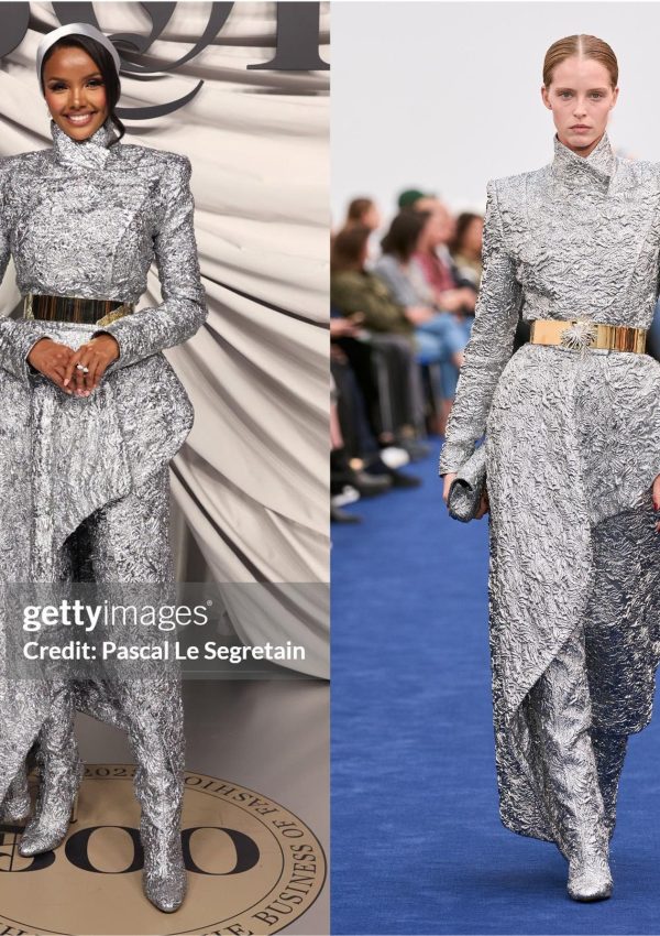 HALIMA ADEN wore ALEXANDRE VAUTHIER   @ #BoF500 Paris Fashion Week Gala