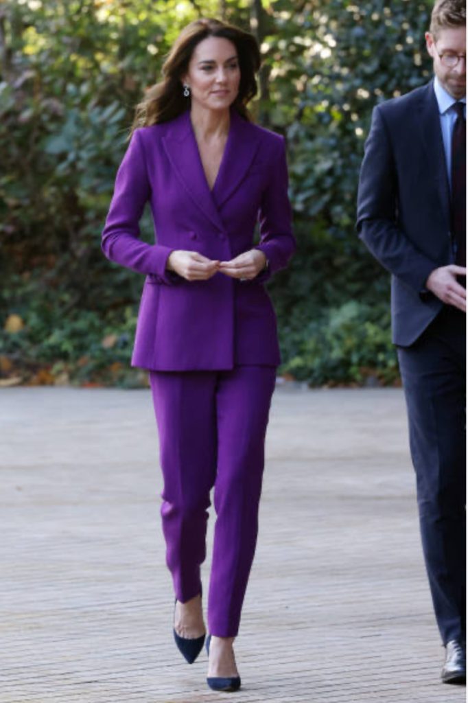 Kate Middleton wore Purple Emilia Wickstead Suit @ Shaping Us Symposium ...
