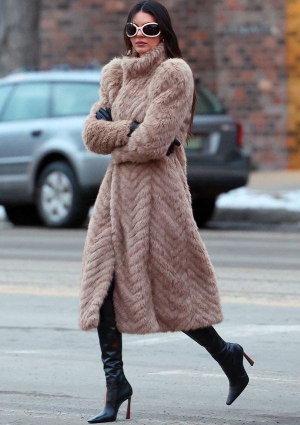 Kendall Jenner  wore  Balenciaga  Coat  @ Aspen December 19, 2023