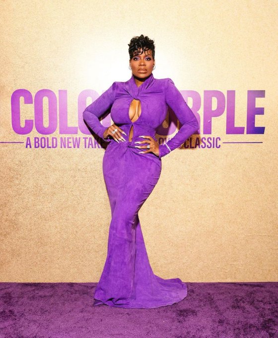 Fantasia  in purple  dress @ Charlotte, North Carolina premiere of 𝐓𝐇𝐄 𝐂𝐎𝐋𝐎𝐑 𝐏𝐔𝐑𝐏𝐋𝐄.