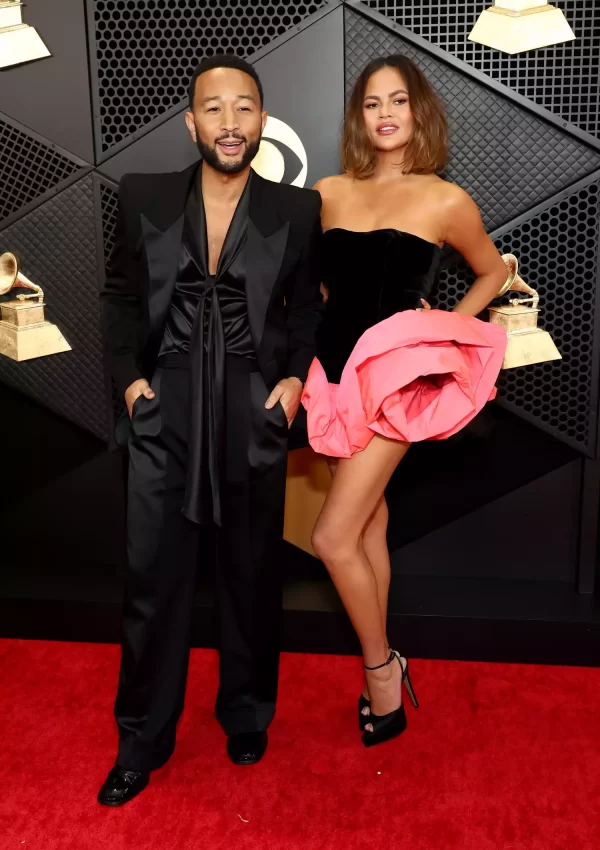 John Legend and Chrissy Teigen  Stuns @ 2024 Grammys 
