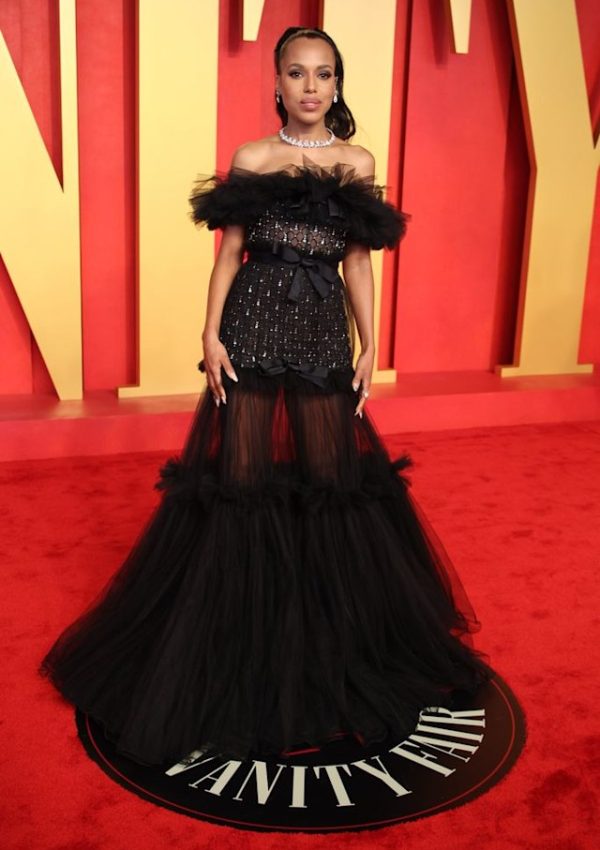 Kerry Washington wore  Giambattista Valli Couture @ Vanity Fair Oscars Party 2024